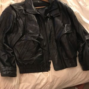 100% LEATHER JACKET BLACK